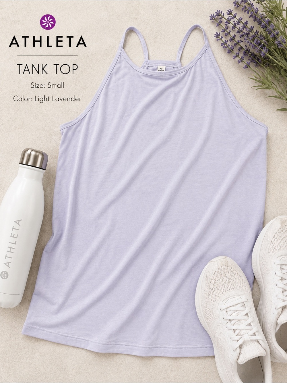 Athleta Racerback Tank Size Small Aurora Purple Lavendar EUC (w)